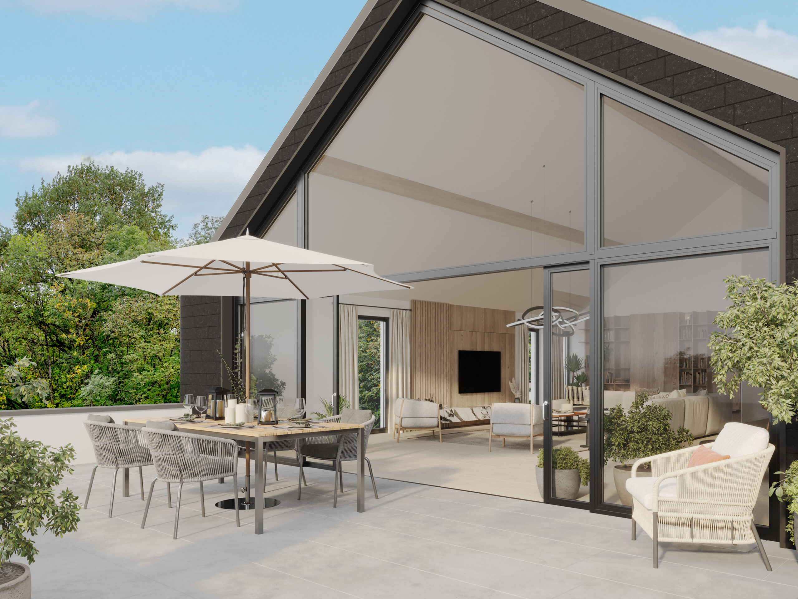 penthouse à vendre à Erpent vue terrasse